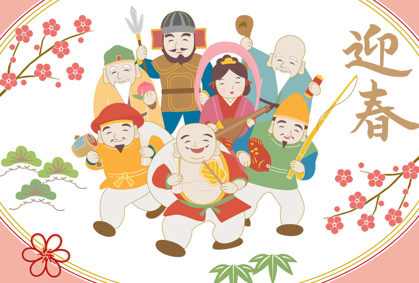 七福神親子達、子孫繁盛 七福神ってどんな意味があるの？神様を徹底解説！歴史やご利益、人気の